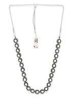 Black Brass Rhodium-Plated Necklace - Ruby Raang - Distacart