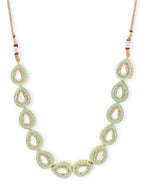 Green Brass Gold-Plated Necklace - Ruby Raang - Distacart