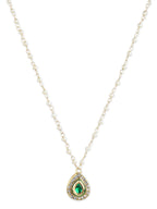 Gold-Plated White Brass Necklace - Ruby Raang - Distacart