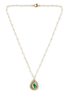 Gold-Plated White Brass Necklace - Ruby Raang - Distacart