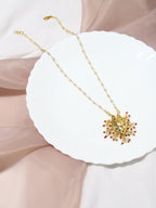Gold-Plated Brass Necklace - Ruby Raang - Distacart