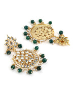 Gold-Plated Gold Kundan Studded Maharani Jewellery Set - Ruby Raang - Distacart
