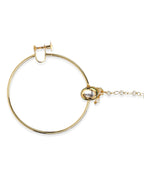 Women's Gold-Toned White Kundan Nose Ring - Ruby Raang - Distacart