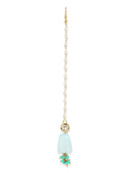 Turquoise Blue Kundan Maang Tikka - Ruby Raang - Distacart