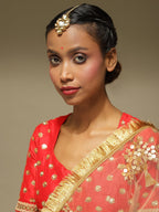 Gold-Plated Kundan Maang Tikka - Ruby Raang - Distacart