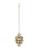 Gold-Plated Kundan Maang Tikka - Ruby Raang - Distacart