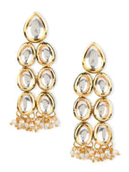 Silver Gold-Plated Contemporary Jhumkas Earrings - Ruby Raang - Distacart