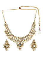 Gold-Plated Kundan Choker With Earring - Ruby Raang - Distacart
