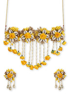 Yellow Gold Plated Jewellery Set - Ruby Raang - Distacart