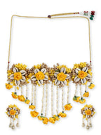 Yellow Gold Plated Jewellery Set - Ruby Raang - Distacart