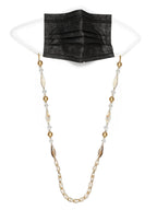 Women's White Embellished Mask Chain - Ruby Raang - Distacart