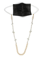 Gold Toned Embellished Mask Chain - Ruby Raang - Distacart