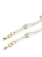 Gold Toned Embellished Mask Chain - Ruby Raang - Distacart