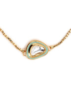 Women's Blue Gold-Toned Brass Handcrafted Gold-Plated Charm Bracelet - Ruby Raang - Distacart