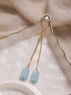 Women's Blue Gold-Toned Brass Handcrafted Gold-Plated Charm Bracelet - Ruby Raang - Distacart