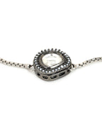 Women's Silver-Toned Brass Handcrafted Silver-Plated Charm Bracelet - Ruby Raang - Distacart