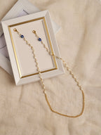 Gold-Toned Embellished Mask Chain - Ruby Raang - Distacart