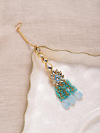 Women's Turquoise Bluegold Kundan Head Jewellery - Ruby Raang - Distacart