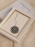 Silver-Plated White Kundan-Studded Maang Tikka - Ruby Raang - Distacart