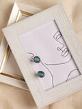 Blue Circular Studs Earrings - Ruby Raang - Distacart
