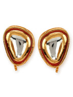 Red Circular Studs Earrings - Ruby Raang - Distacart