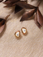 Red Circular Studs Earrings - Ruby Raang - Distacart