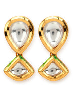 Gold-Toned Circular Studs Earrings - Ruby Raang - Distacart