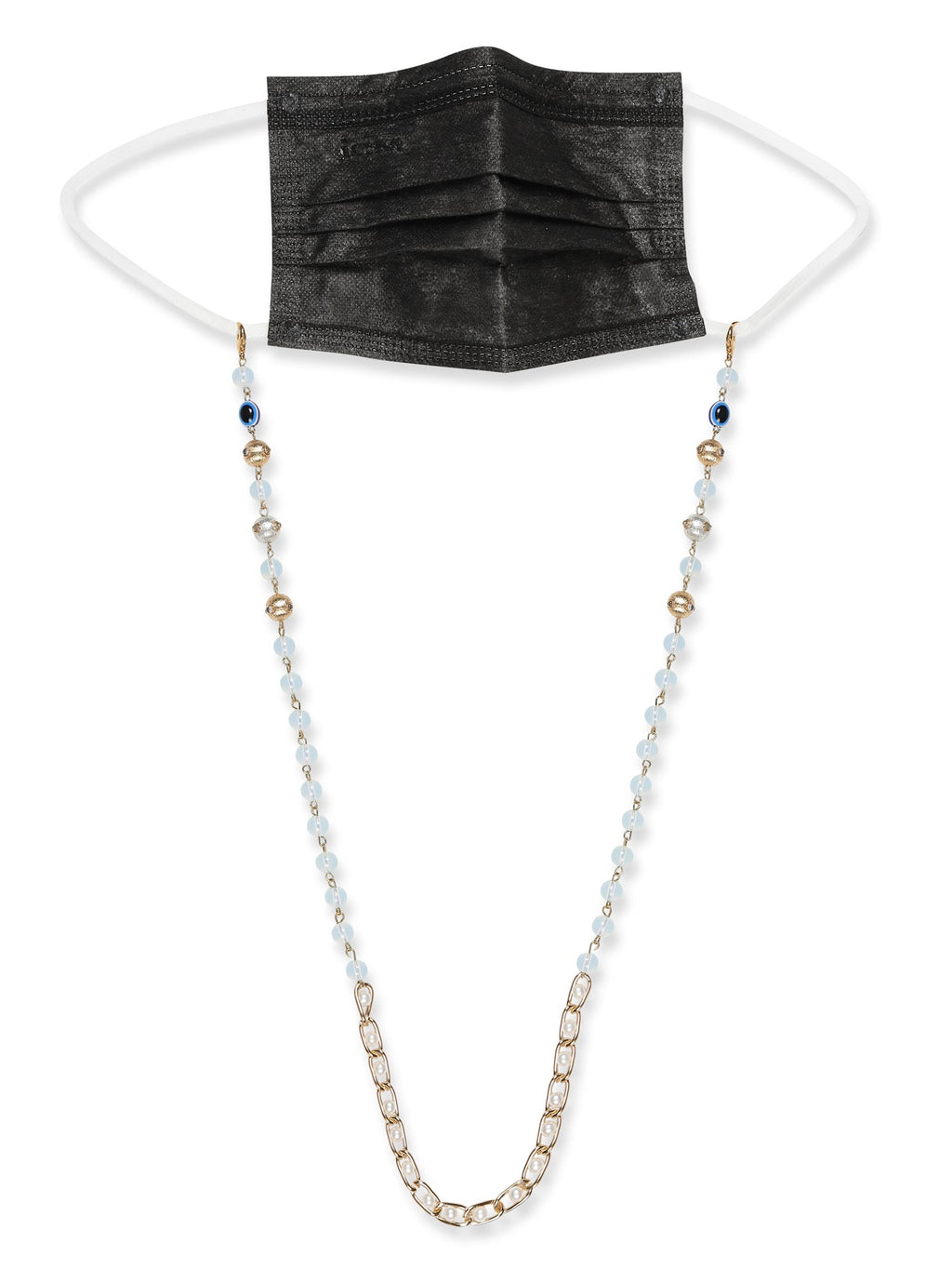Gold-Plated Beaded Mask Chain - Ruby Raang - Distacart