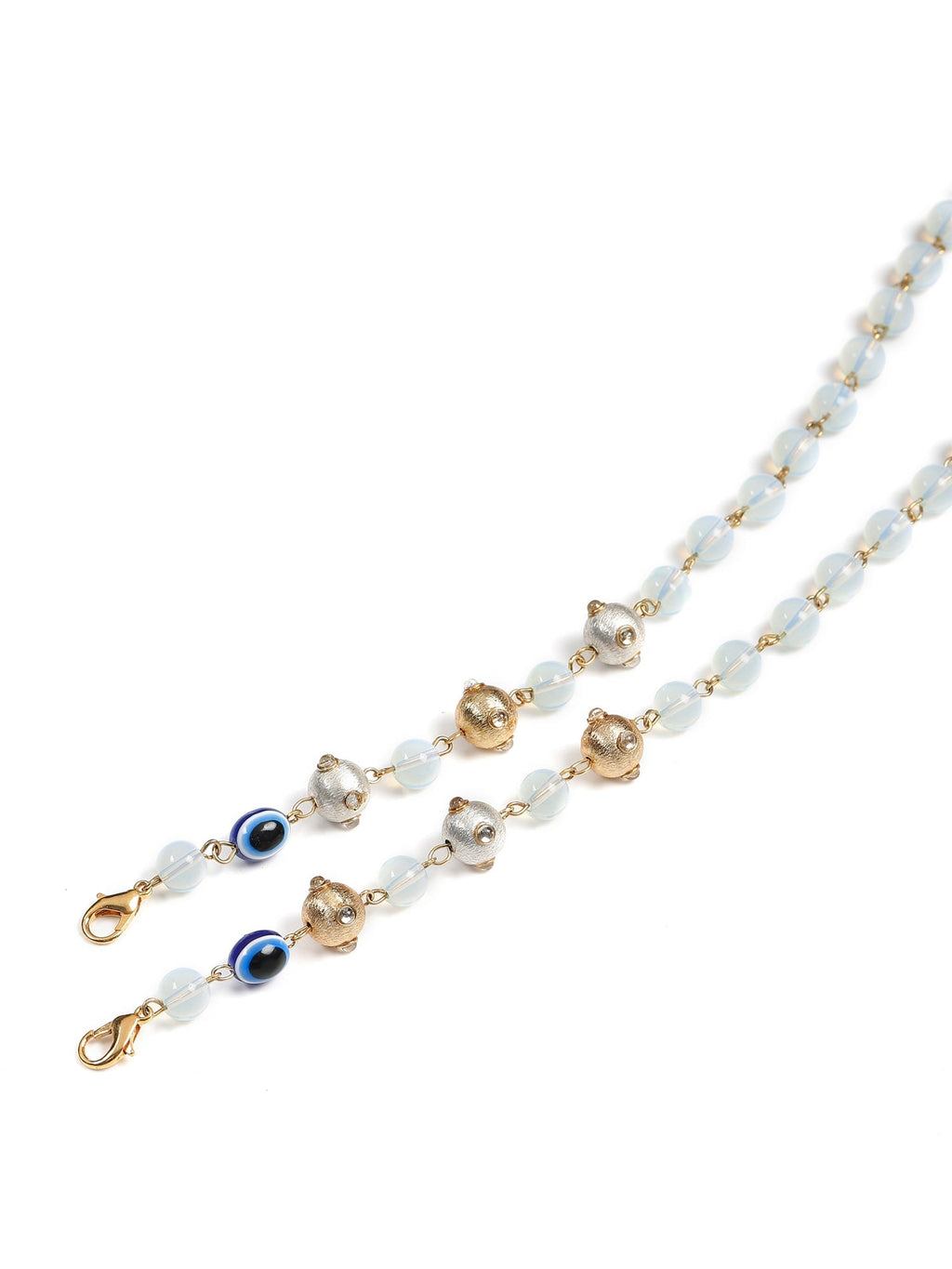 Gold-Plated Beaded Mask Chain - Ruby Raang - Distacart