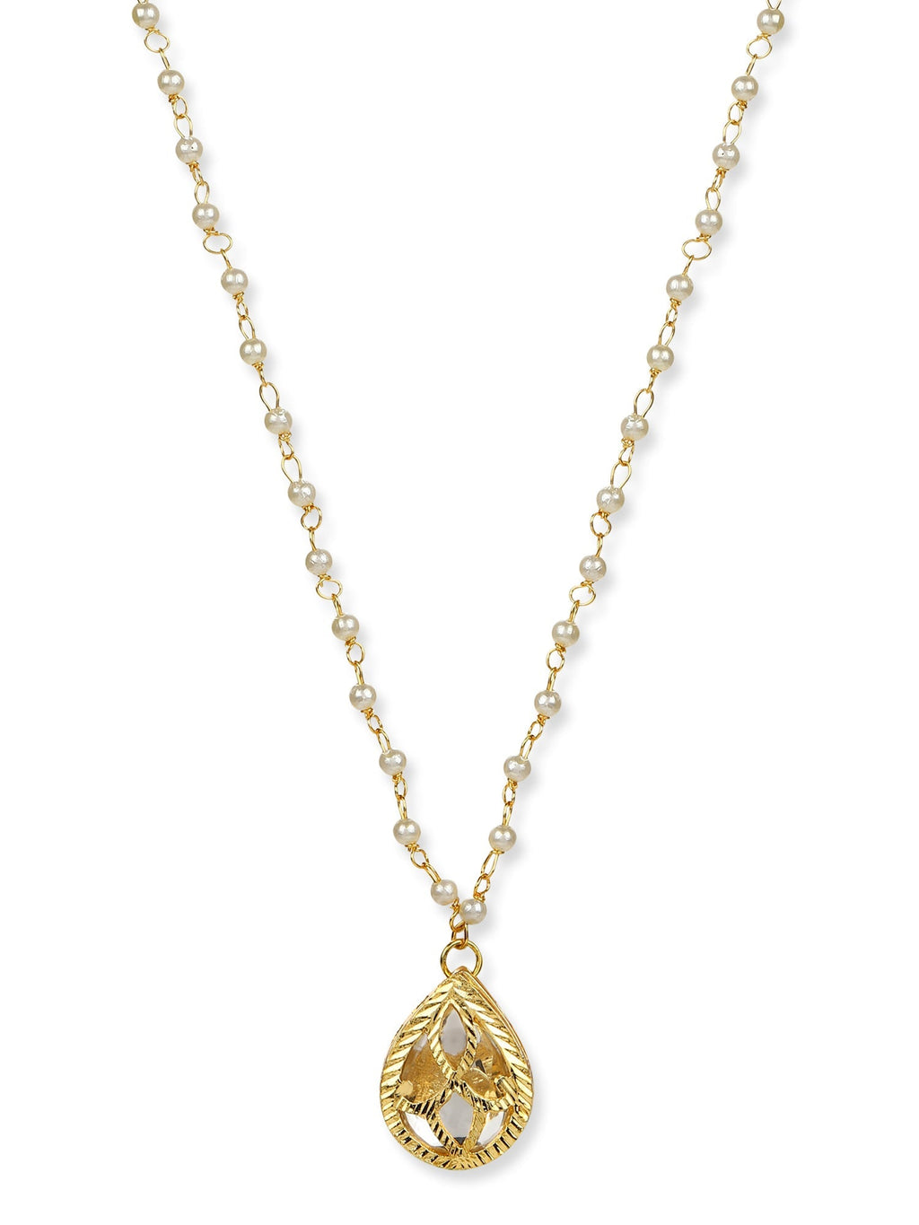 Women's Gold-Plated Chain Necklace - Ruby Raang - Distacart