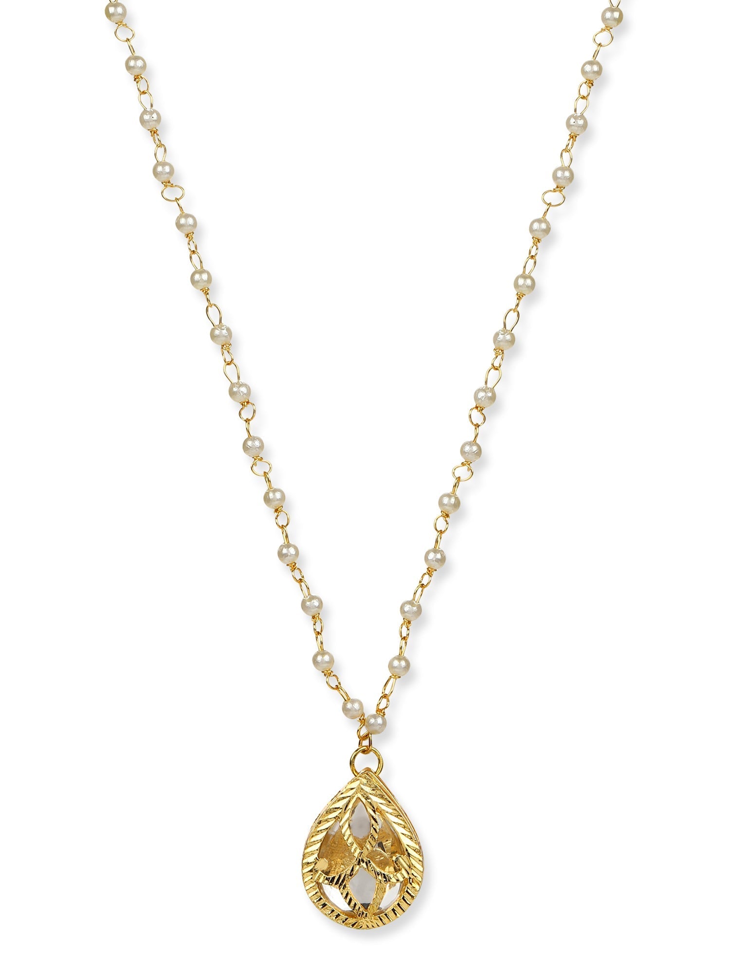 Women's Gold-Plated Chain Necklace - Ruby Raang - Distacart