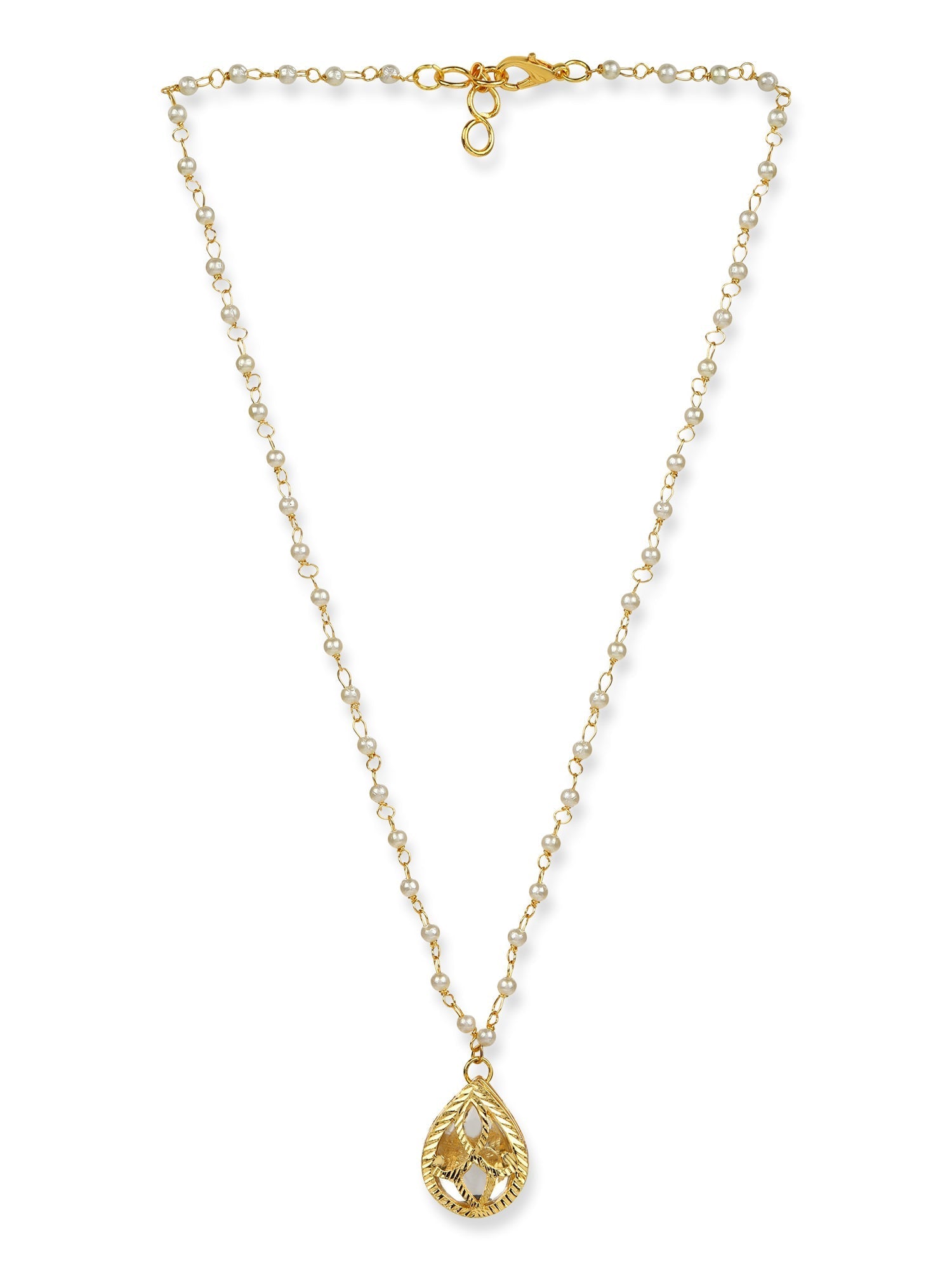 Women's Gold-Plated Chain Necklace - Ruby Raang - Distacart