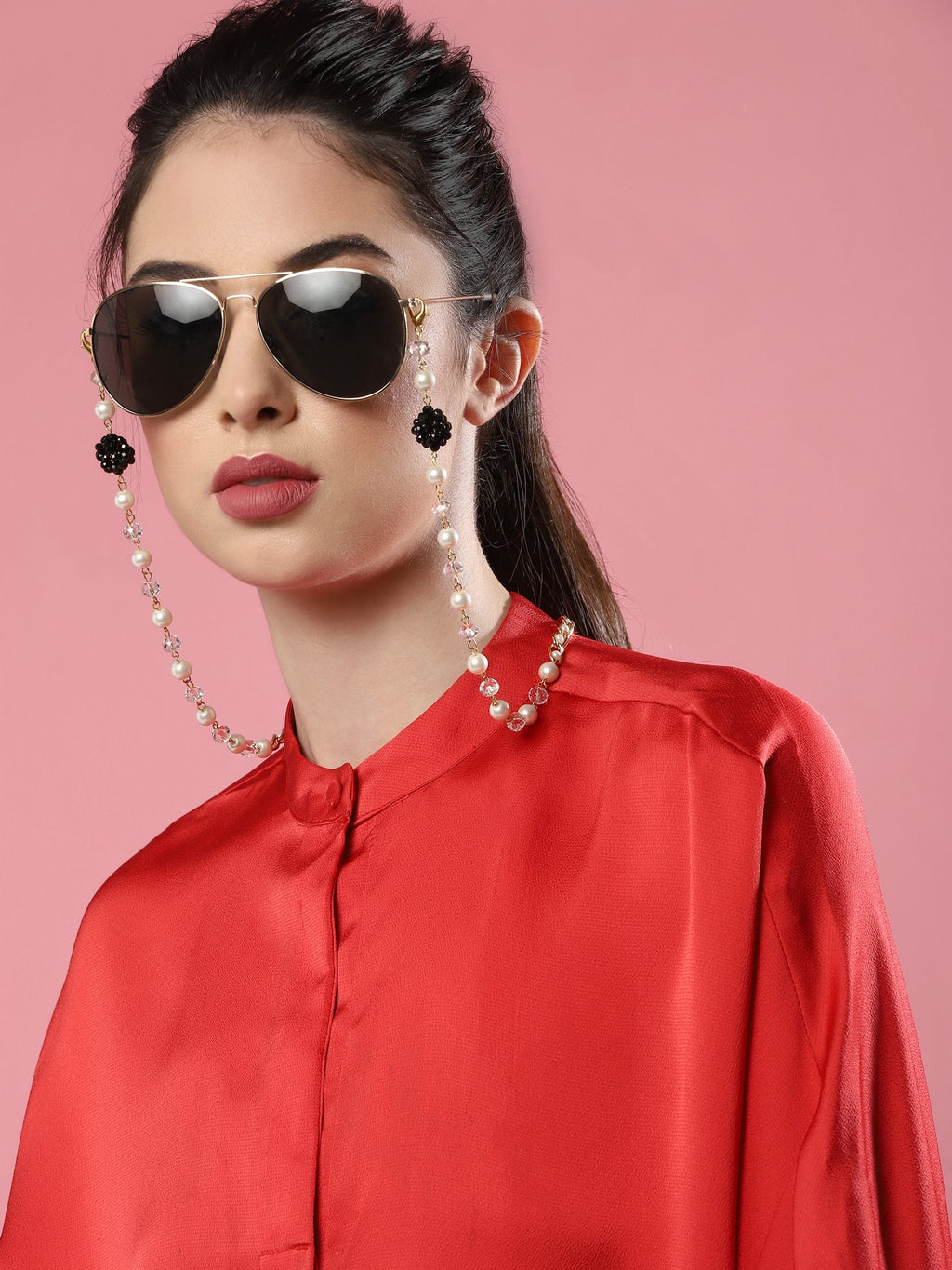 Beaded Embellished Mask Chain - Ruby Raang - Distacart