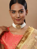 Gold-Toned Gold-Toned Brass Gold-Plated Handcrafted Necklace - Ruby Raang - Distacart