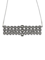 Black Silver-Plated Brass Necklace - Ruby Raang - Distacart