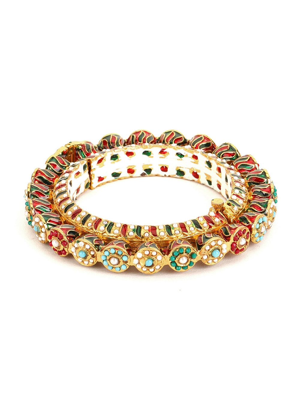 Handcrafted Heavy Bangle - Ruby Raang - Distacart