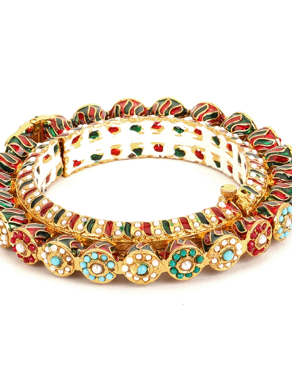 Handcrafted Heavy Bangle - Ruby Raang - Distacart