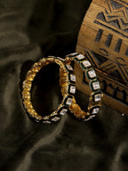 Kundan Meenakari Bangles (set of 2) - Ruby Raang - Distacart