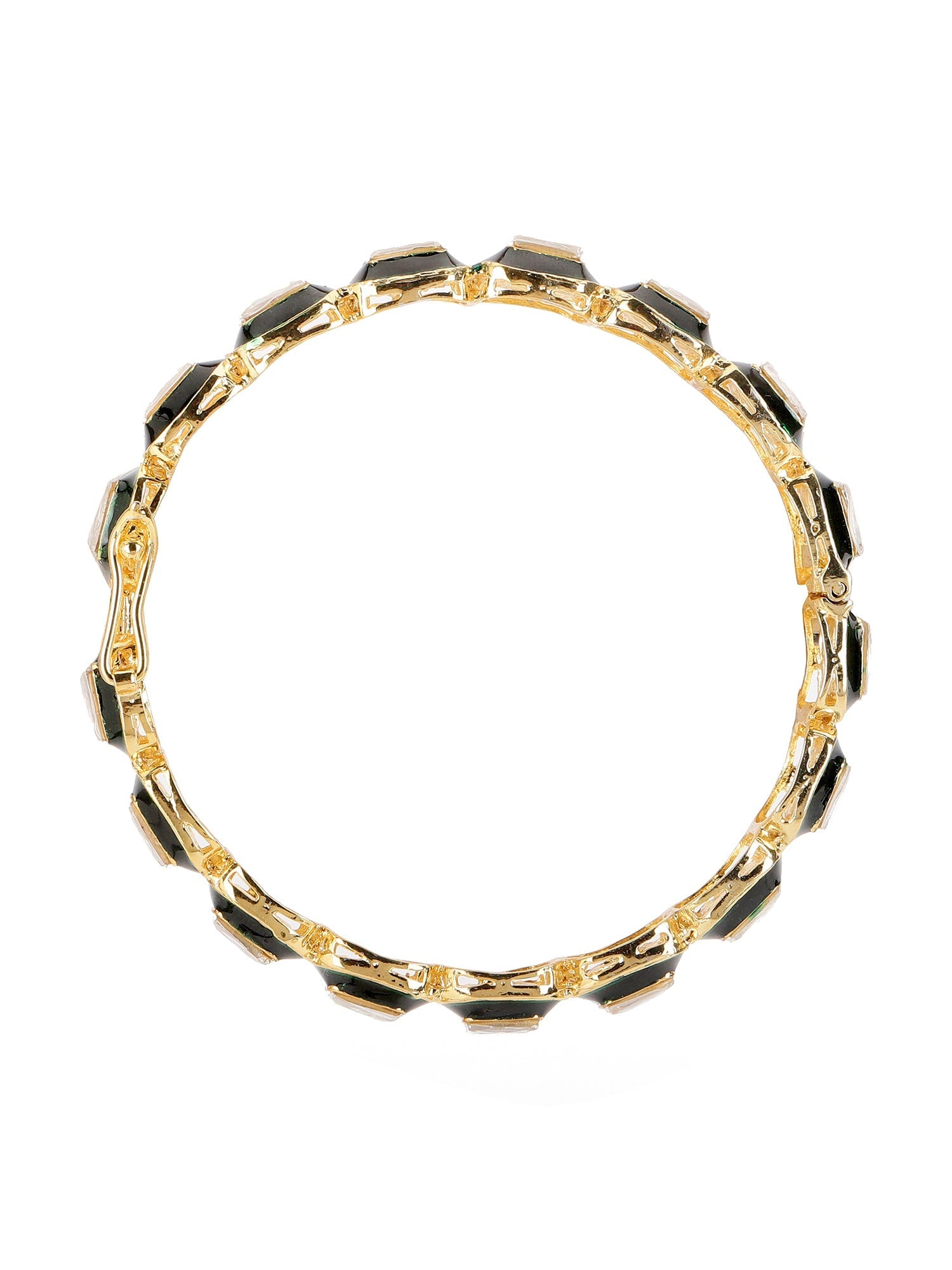 Kundan Meenakari Bangles (set of 2) - Ruby Raang - Distacart