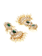 Dangler Kundan Earrings with Pearls - Ruby Raang - Distacart