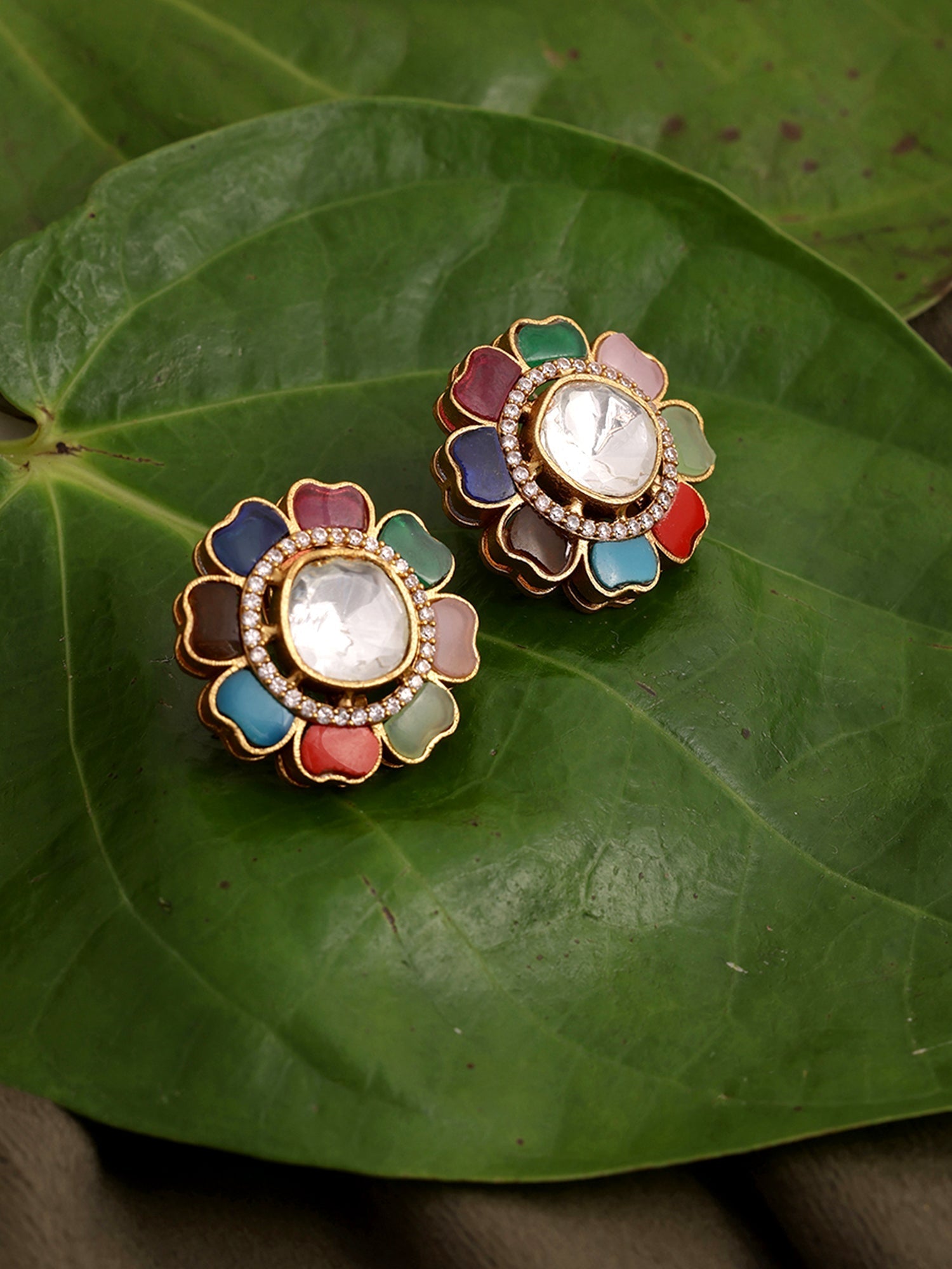 Round Multi Studs - Ruby Raang - Distacart
