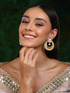 Chand and Teardrop Pearl Earrings - Ruby Raang - Distacart