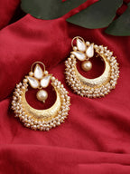 Chand and Teardrop Pearl Earrings - Ruby Raang - Distacart
