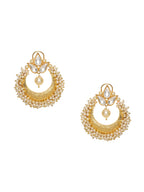 Chand and Teardrop Pearl Earrings - Ruby Raang - Distacart