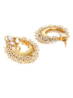 Chand and Teardrop Pearl Earrings - Ruby Raang - Distacart