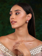 Teardrop Maroon Studs - Ruby Raang - Distacart