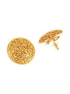 Round Golden Studs - Ruby Raang - Distacart