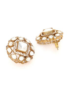 Kundan oversized Studs - Ruby Raang - Distacart