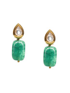 Kundan Studs with Green Stone - Ruby Raang - Distacart