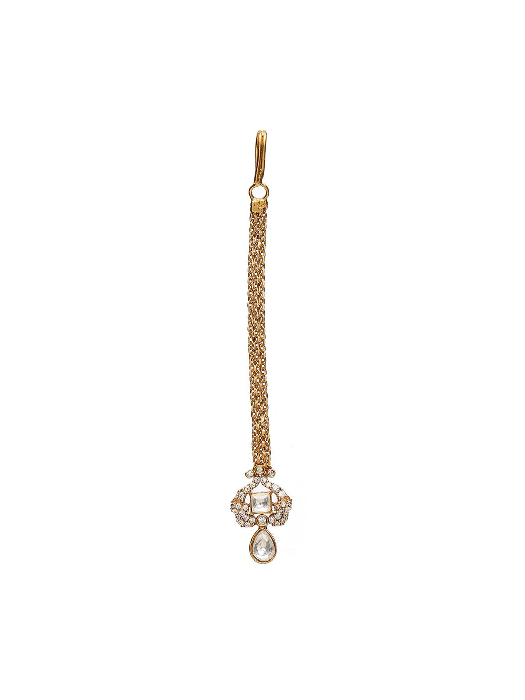 Kundan Maang Tikka with Diamonds - Ruby Raang - Distacart